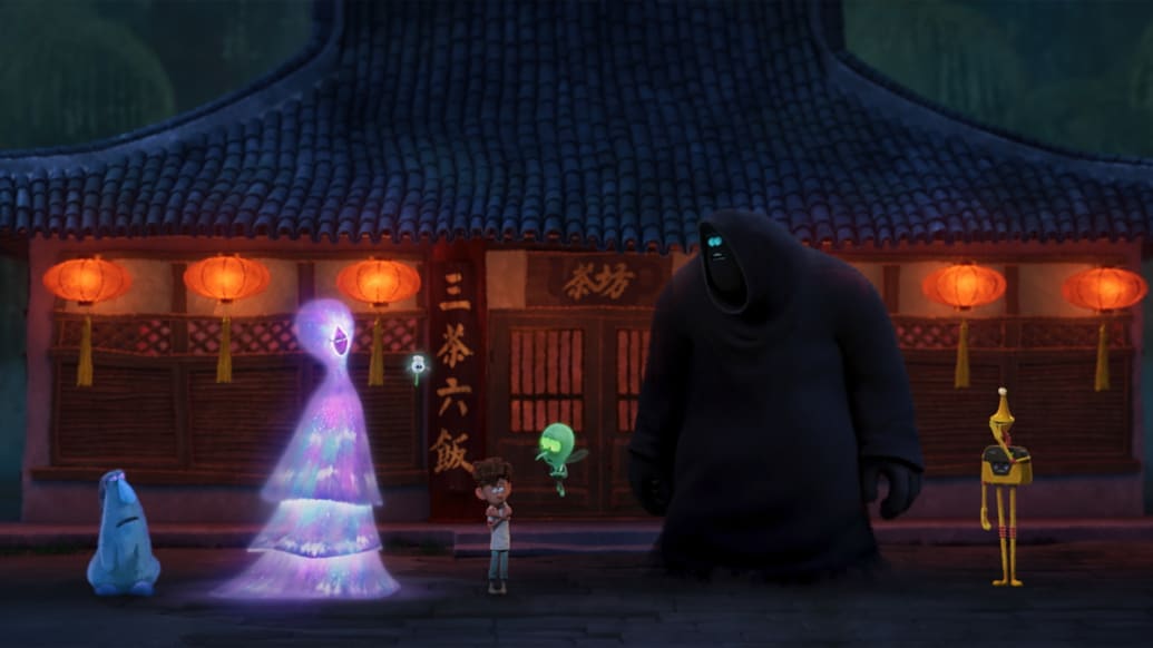 A production still from Orion and the Dark