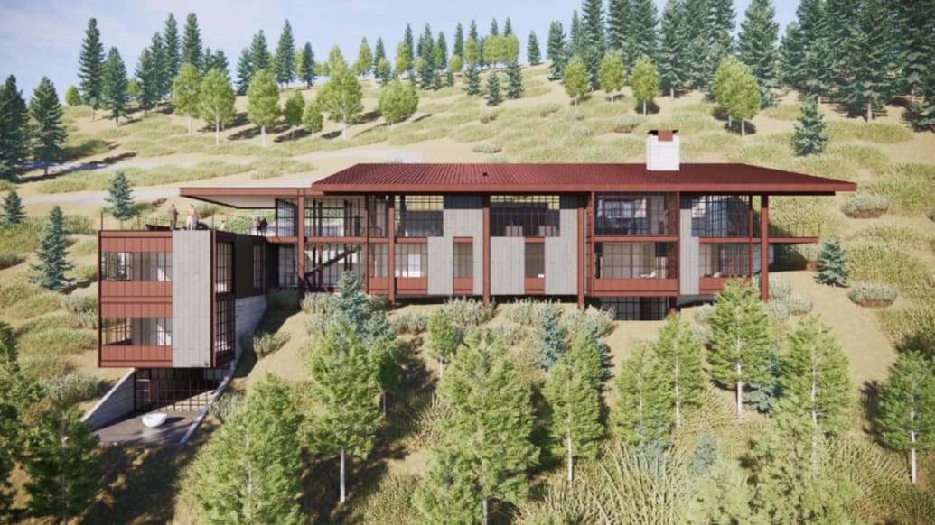 A rendering of Prince’s proposed residence in Park City.