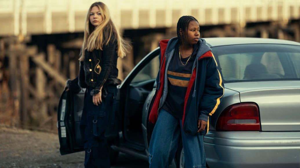 A photo including Chloé Guidry and Aiyana Goodfellow in the series Under the Bridge on Hulu