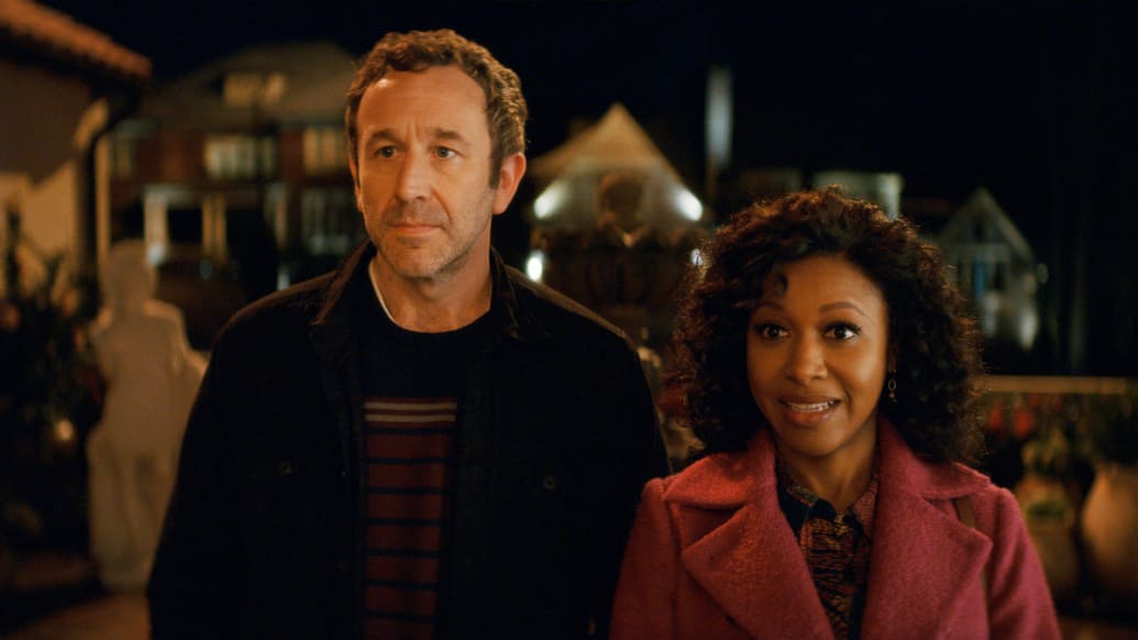 A photo including Chris O’Dowd and Gabrielle Dennis in the series The Big Door Prize on Apple TV+