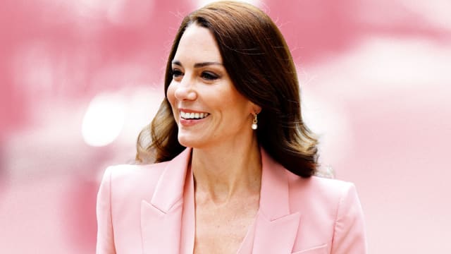 An illustration including a photo of Kate Middleton.