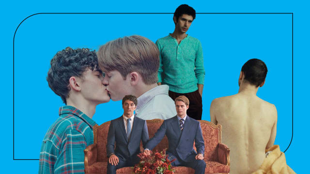 A photo illustration of the actors from Red, White & Royal Blue, Passages, and Heartstopper