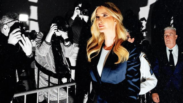An illustration including a photo of Ivanka Trump