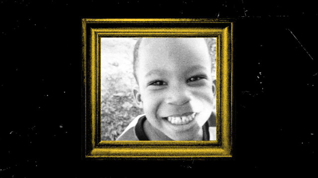 A picture of Terrell Miller smiling in a gold frame