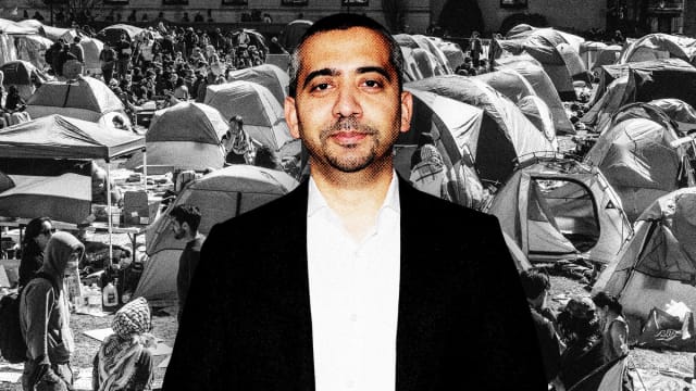 Mehdi Hasan illustrated over the Columbia University protests.