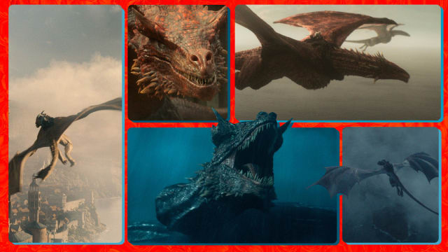 Dragons from House of the Dragon