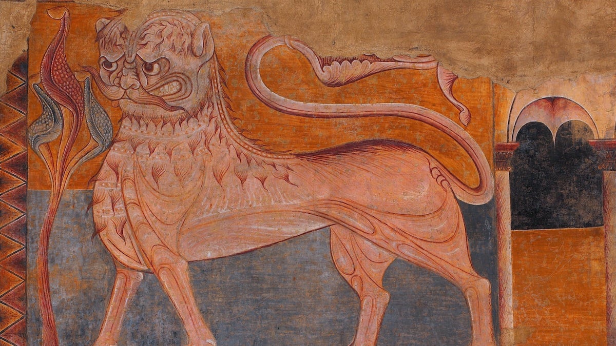 Лев в средневековой живописи