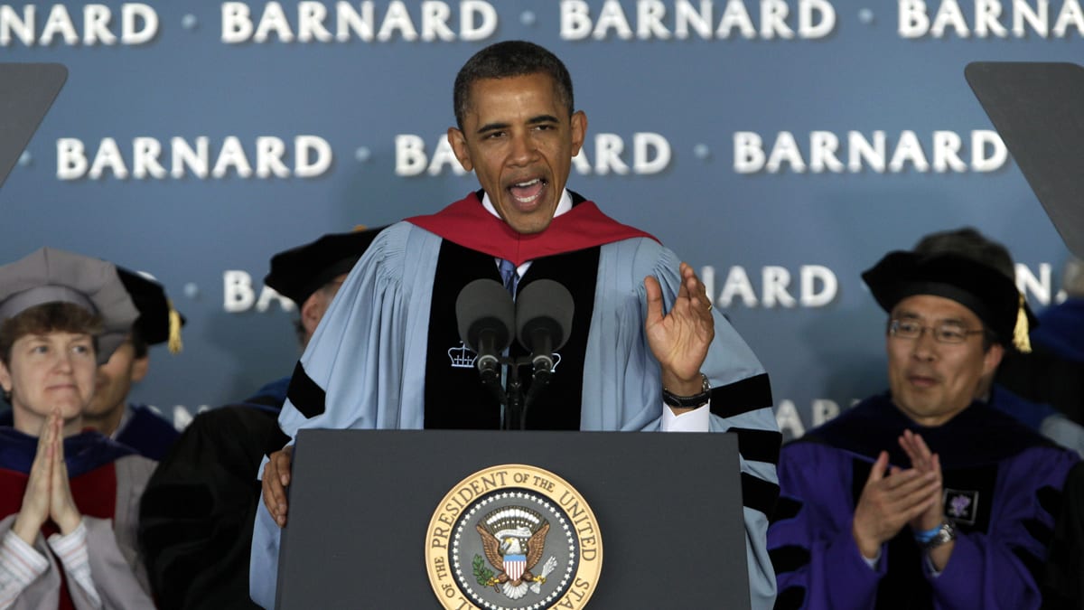Obama Gives Rousing Barnard Commencement