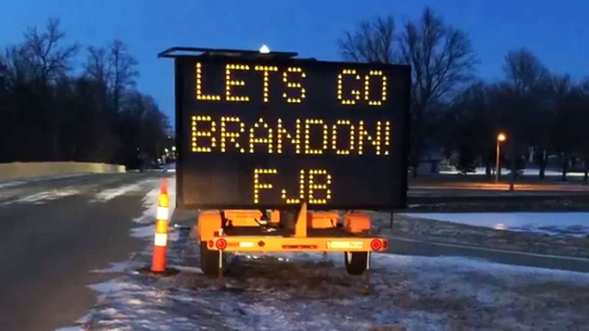 Dell Rapids Let's Go Brandon Road Sign Raises Eyebrows in South Dakota