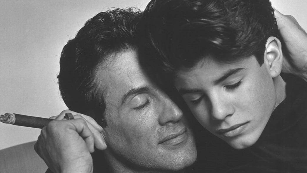 Portrait of Sylvester Stallone and his son, Sage