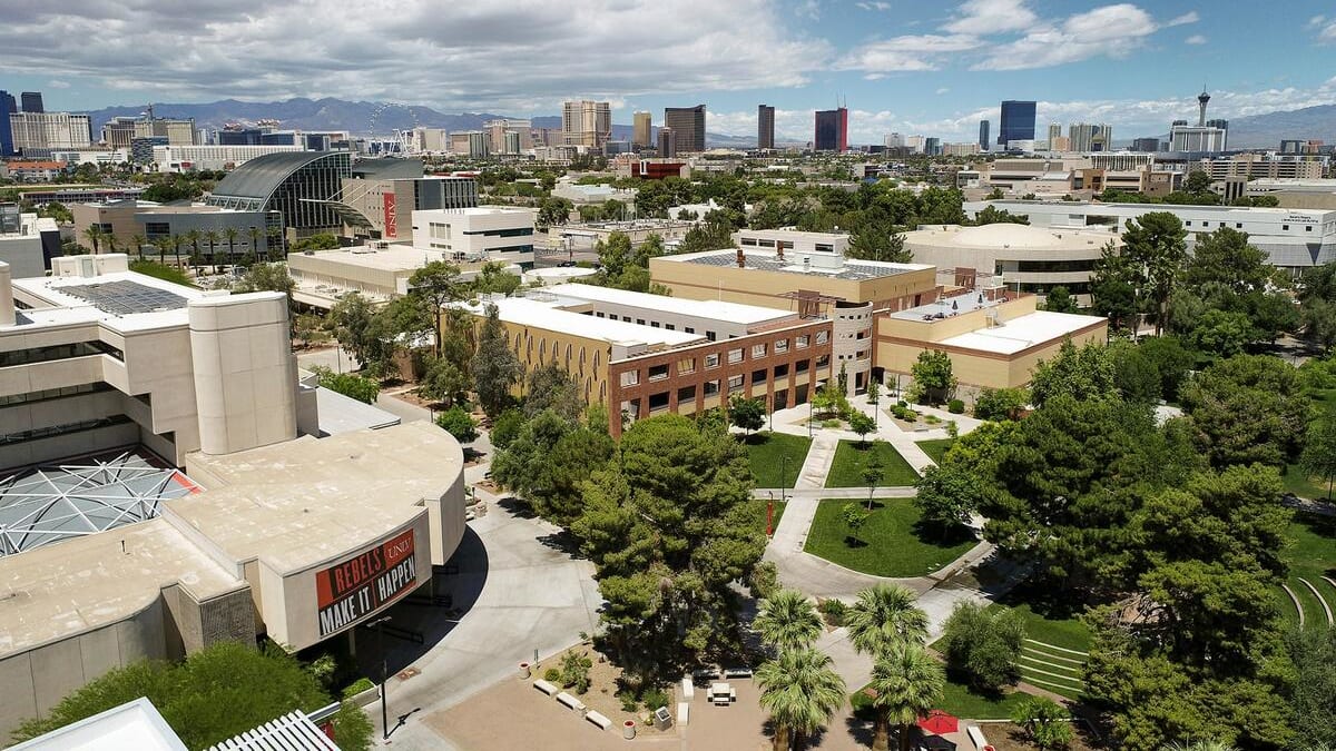 Campus of the University of Las Vegas from above.