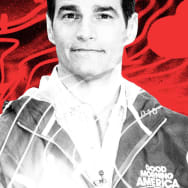 A photo illustration of Rob Marciano