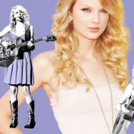 A photo illustration of Taylor Swift