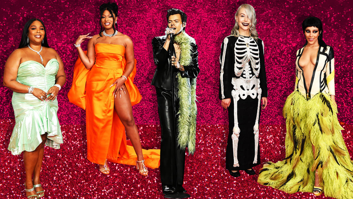 Harry Styles-inspired boas are trending after 2021 Grammys