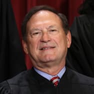 United States Supreme Court Justice Samuel Alito poses for an official portrait at the East Conference Room of the Supreme Court building.