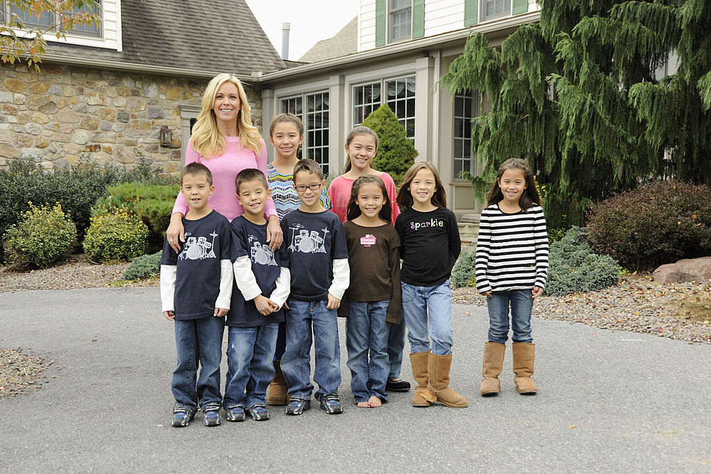 Collin Gosselin, second from left, smiles with his mom, Kate, and his siblings in a 2012 photoshoot.