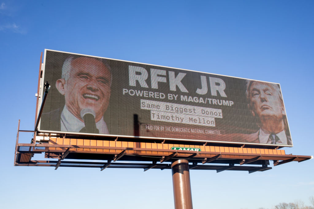 Billboard of RFK Jr and Trump
