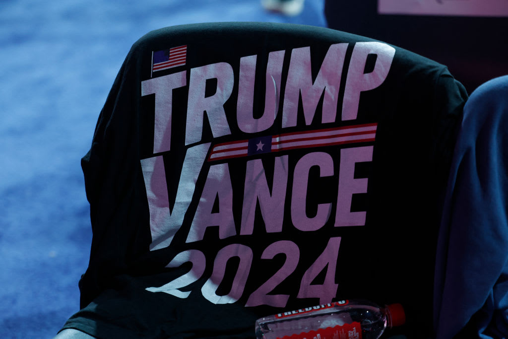 A Trump-Vance T-shirt at the Turning Point USA Convention 2024 in Detroit.