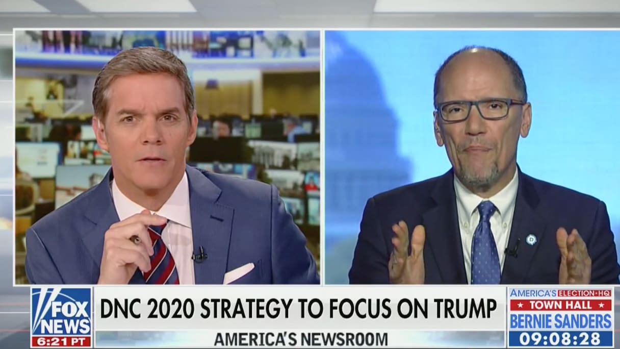 Dnc Chair Tom Perez Blasts Fox News To Fox Anchor Bill Hemmers Face