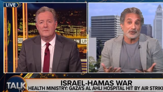 Bassem Youssef appears on Piers Morgan’s show to discuss Israel-Hamas war.