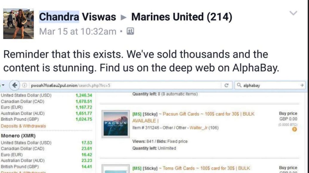 Marine nude women dark web address Marines United Nude Photos Are For Sale On The Dark Web