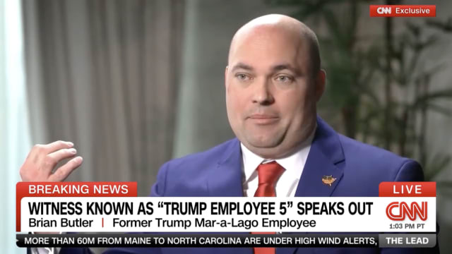 Brian Butler, featured in a federal indictment as “Trump Employee 5,” speaks to CNN.