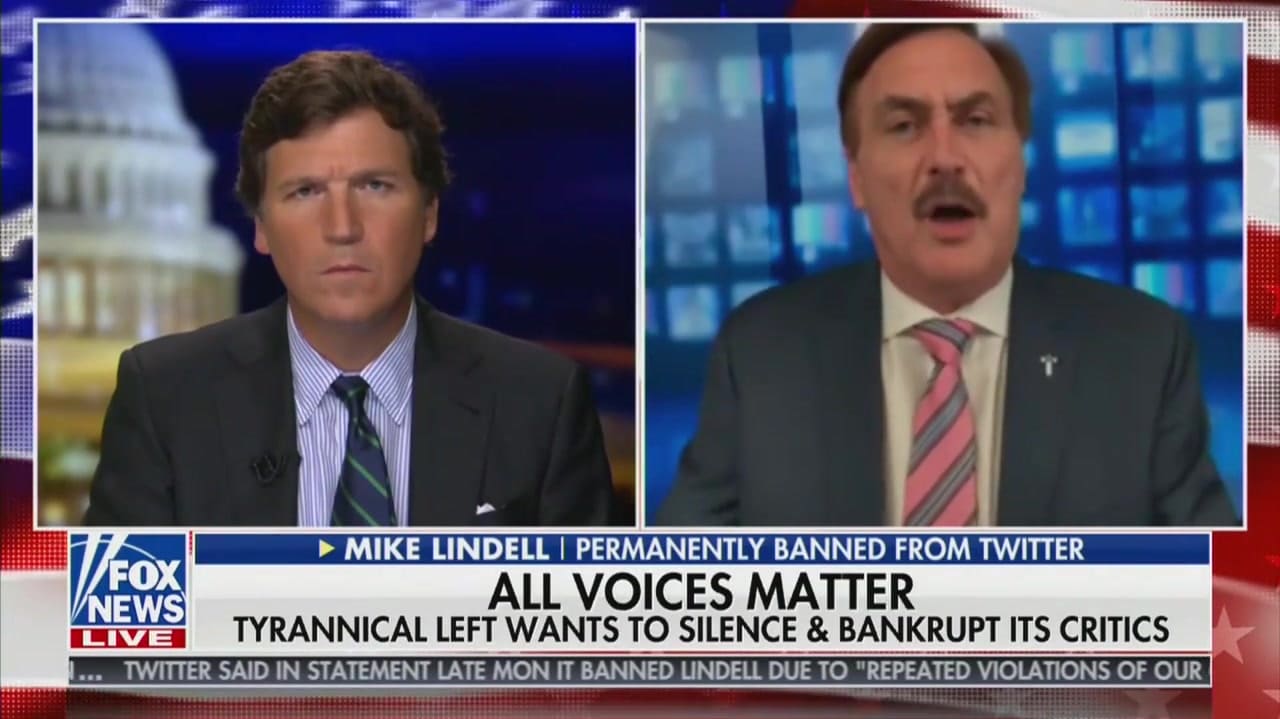 MyPillow Guy Mike Lindell paddles crazy Twitter conspiracies in Tucker Carlson Interview