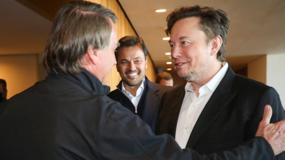 Brazilian President Jair Bolsonaro and Elon Musk