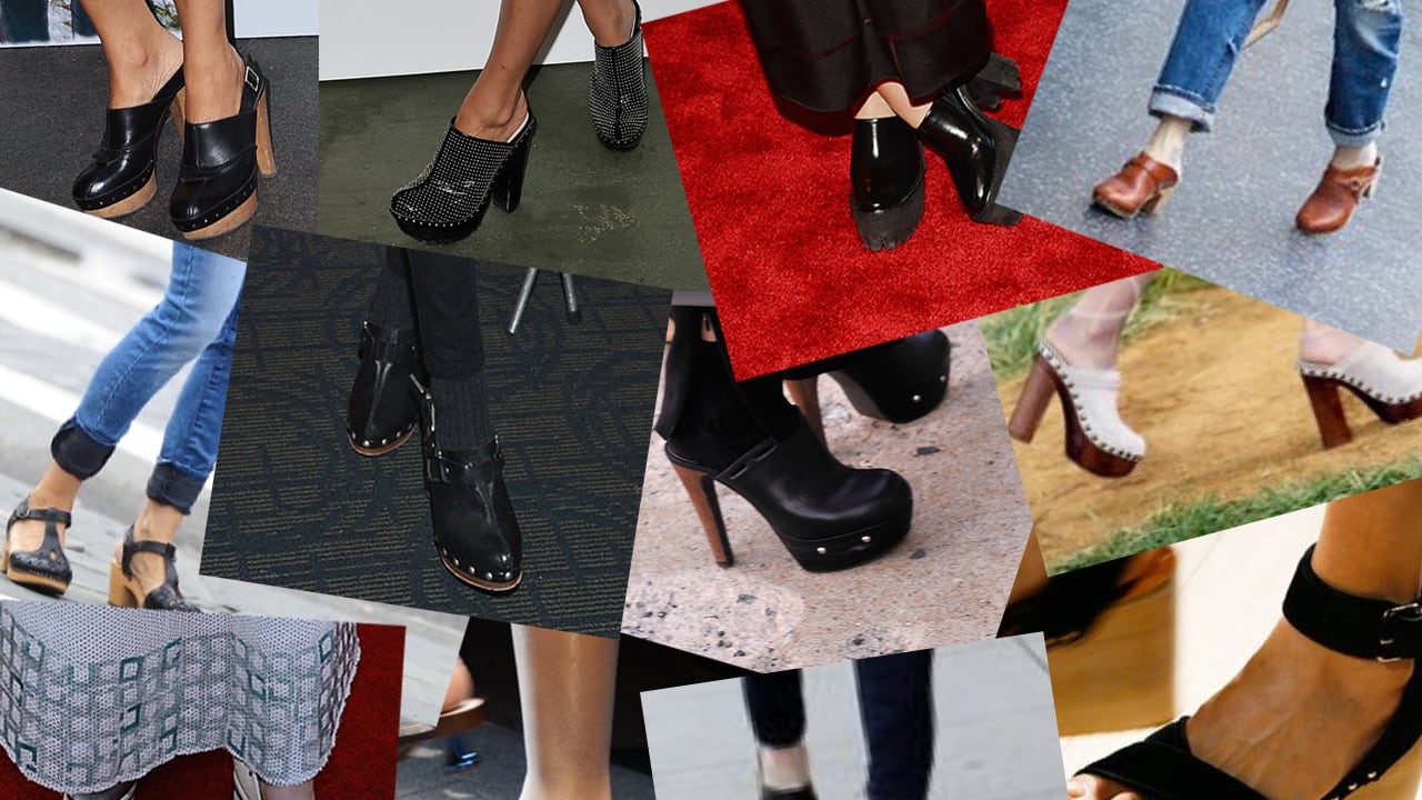 Chanel clogs  High heel clogs, High heel clogs outfits, Clog heels