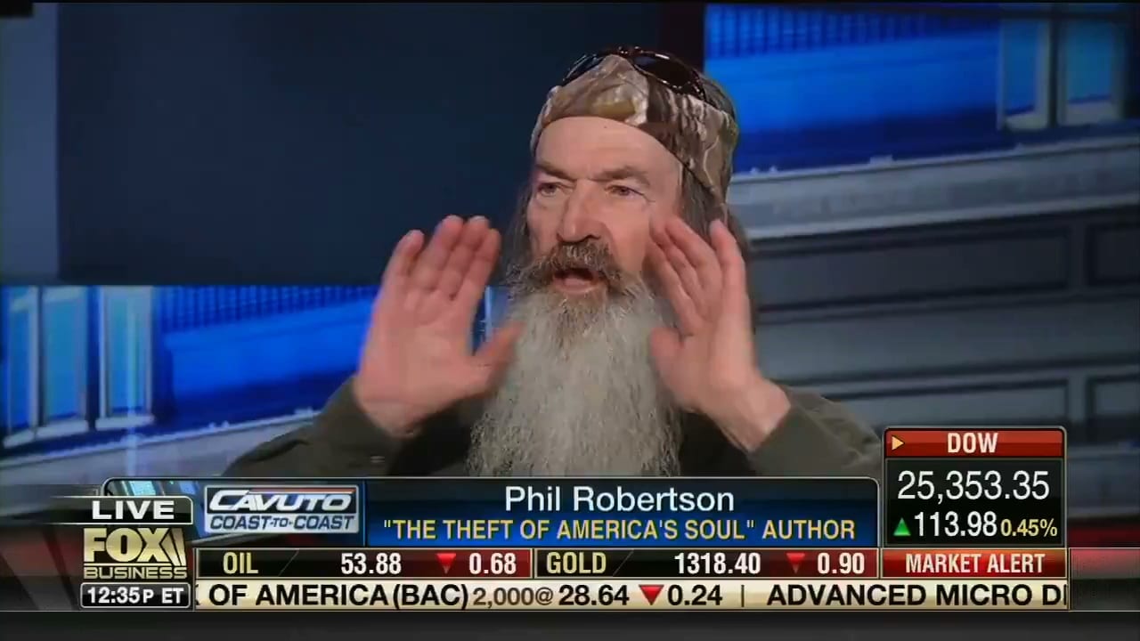 Duck Dynasty Star Phil Robertson I Don T Need Health Care Because I Have Immortality Given To Me By God