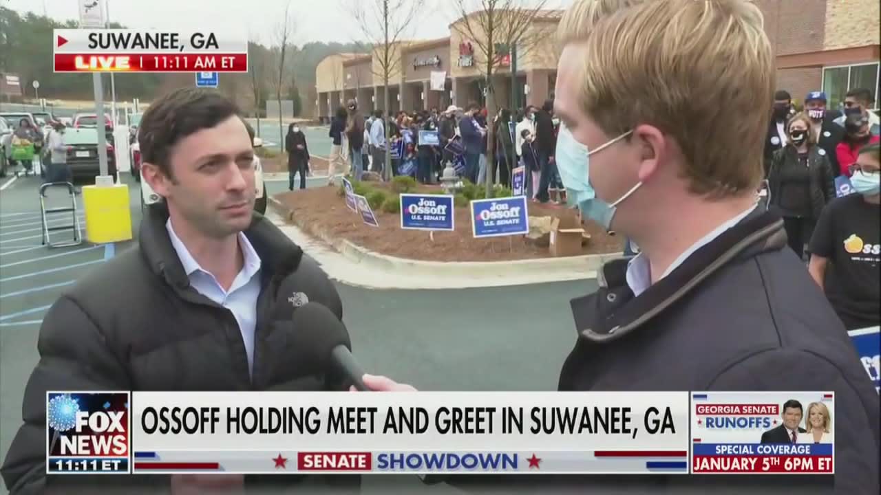 Jon Ossoff Dunks, candidate for the second round of the Georgia Senate, on Fox News, Peter Doocy