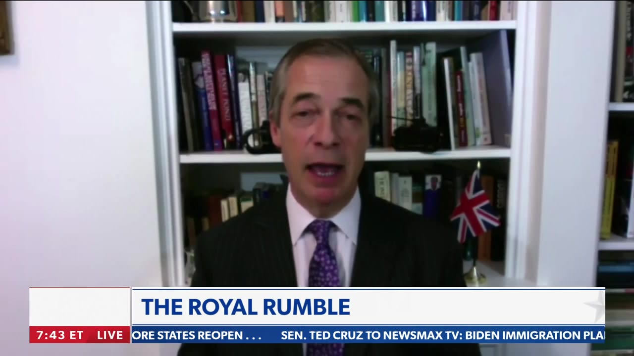 Nigel Farage insists that no one in ‘history’ has done more for people of color than the British royal family ‘