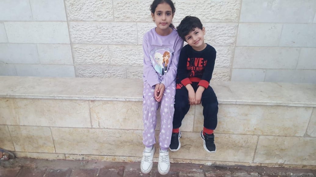 Ruaa (9 years) and Adel ( 4 years ) the grandkids of Mr Adel Al-Qadoumi