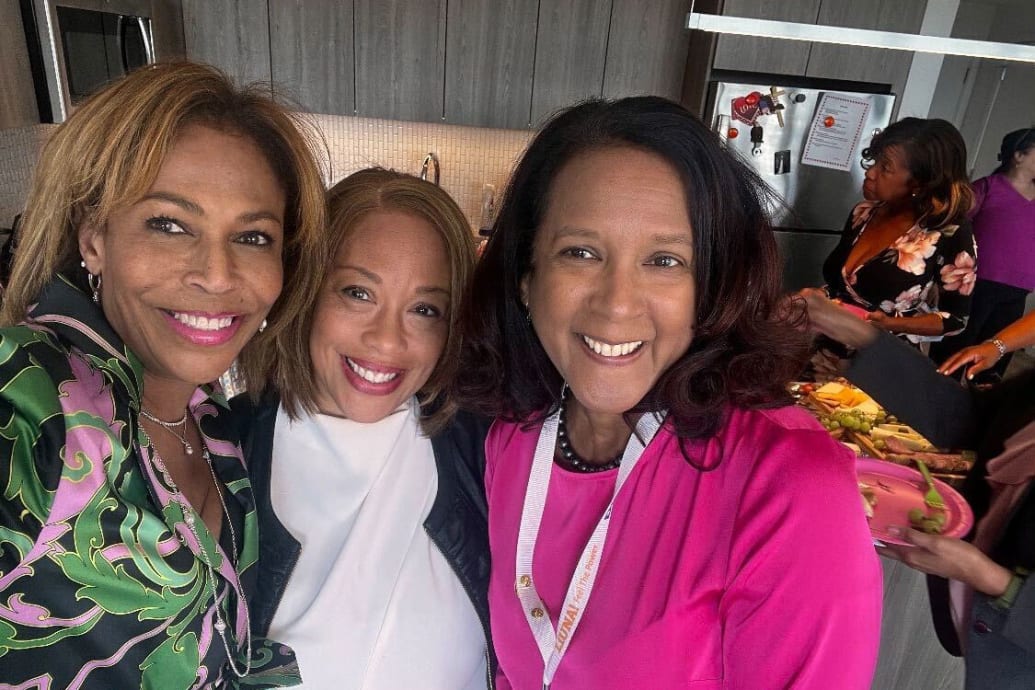 From left to right, Cynthia Cramer Osaghae, Carla Stern Manning and Monique Poydras.