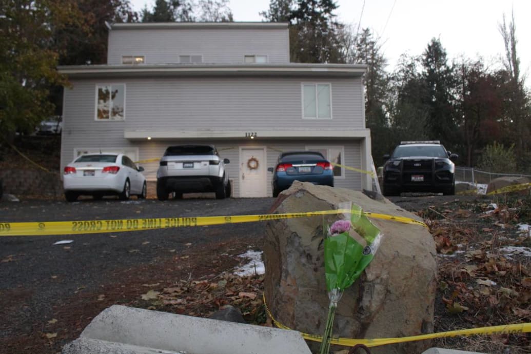 The off-campus home where four students were found dead. 