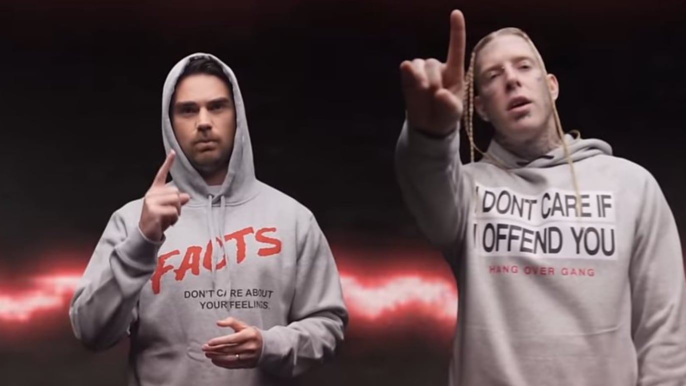 Ben Shapiro and Tom MacDonald appear in a rap video. 