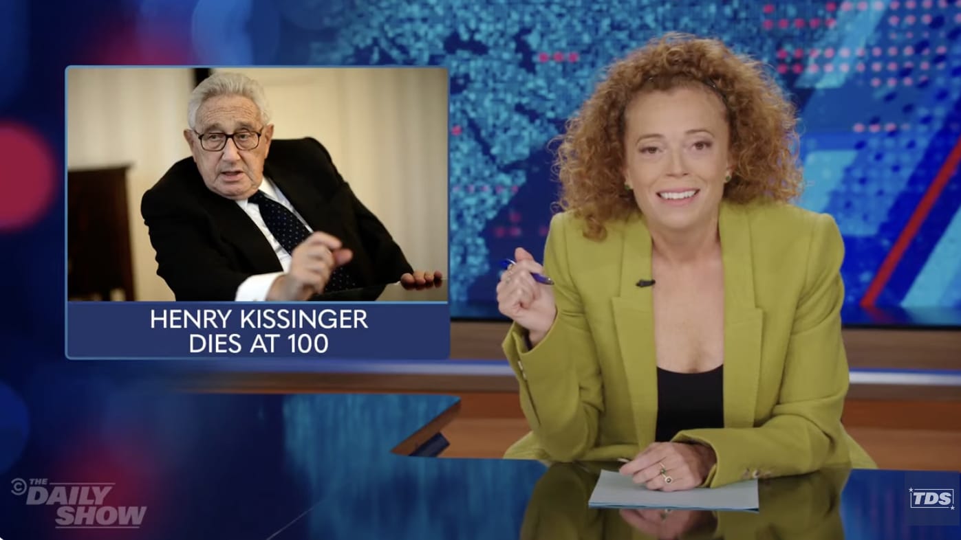 Daily Show Brutally Eulogizes GOAT War Criminal Kissinger  The Daily Beast