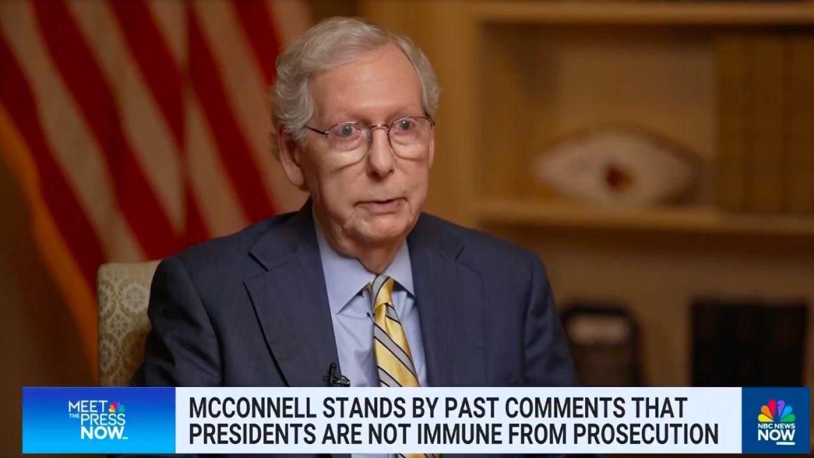 Mitch McConnell Breaks With Trump on Absolute Presidential Immunity