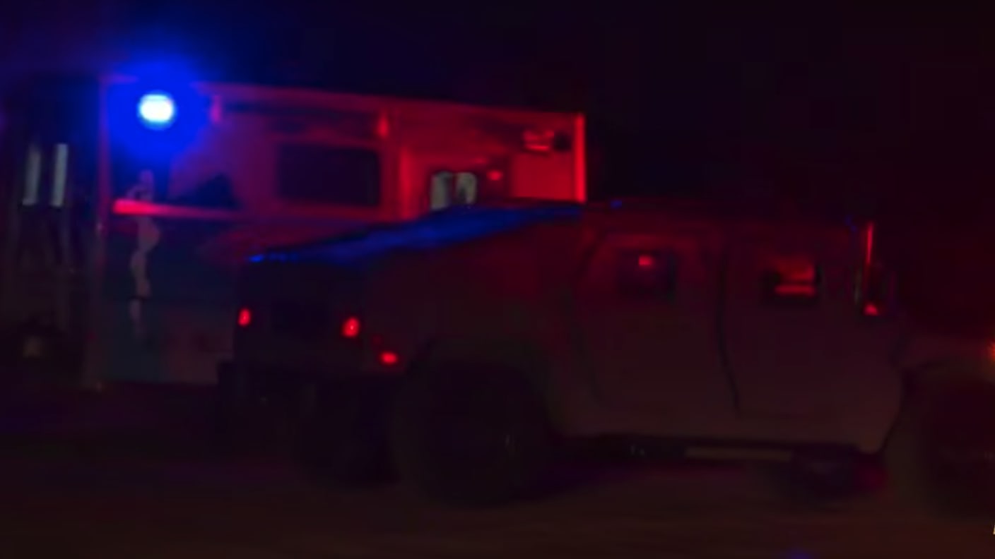 Emergency services at the scene of a shooting in Custer County, Colorado.