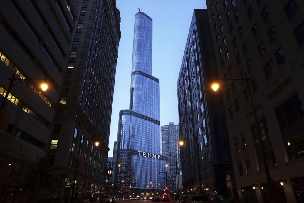 A photograph of the Trump International Hotel & Tower Chicago