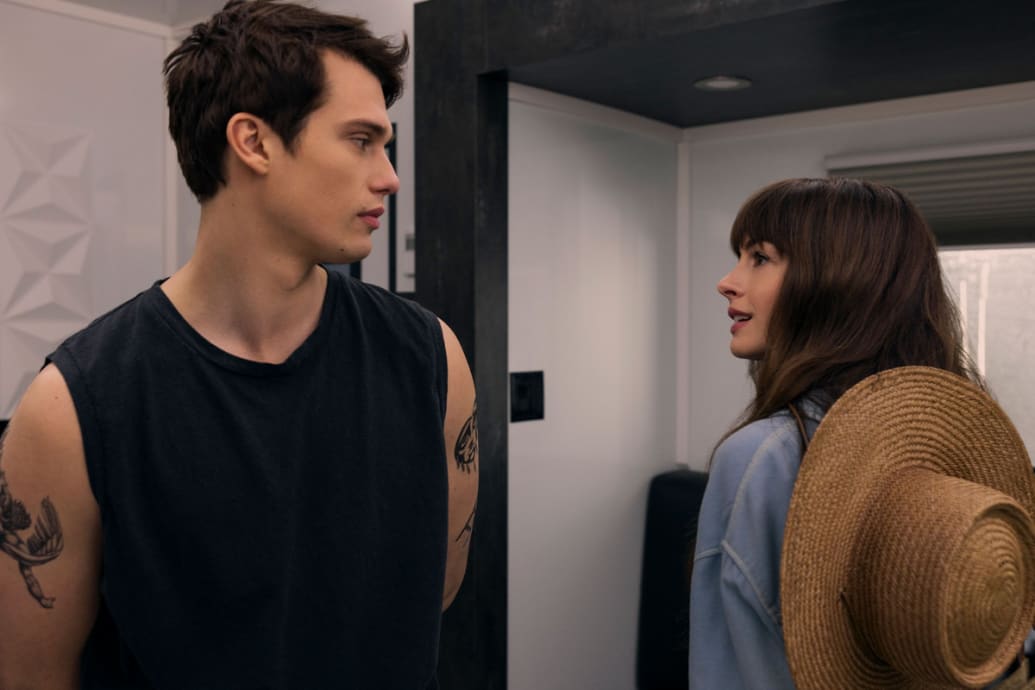 "Nicholas Galitzine and Anne Hathaway in 'The Idea of You'