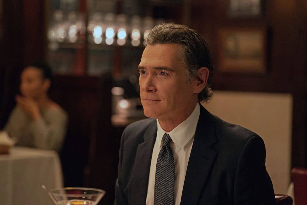 Billy Crudup sitting at a dinner table in ‘The Morning Show’