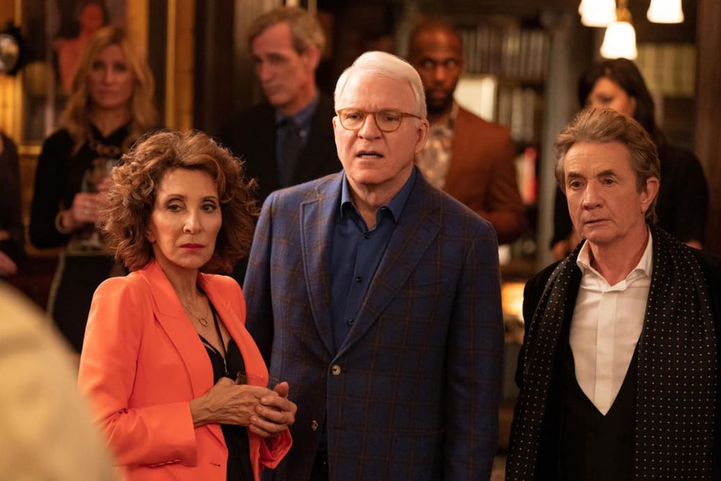 Andrea Martin, Steve Martin, and Martin Short in Only Murders in the Building, episode 301