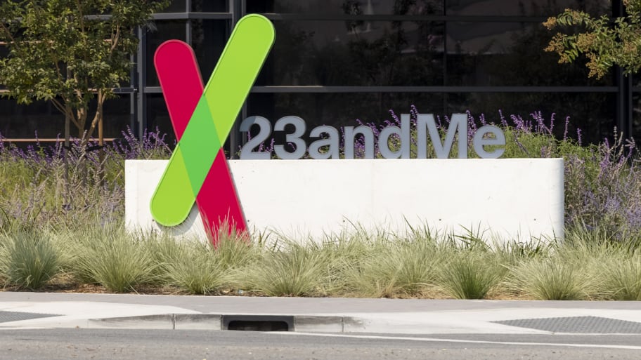 Headquarters of 23andMe, a personal genomics and biotechnology company headquartered in Mountain View, California, that provides rapid genetic testing.