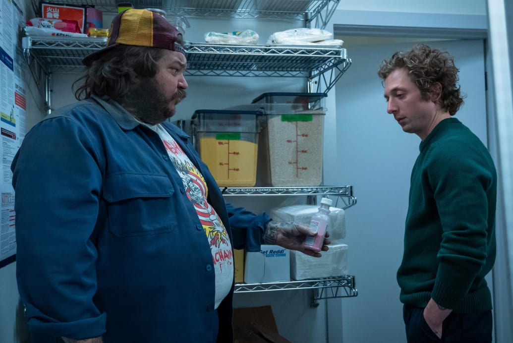Matty Matheson and Jeremy Allen White in a still from The Bear.