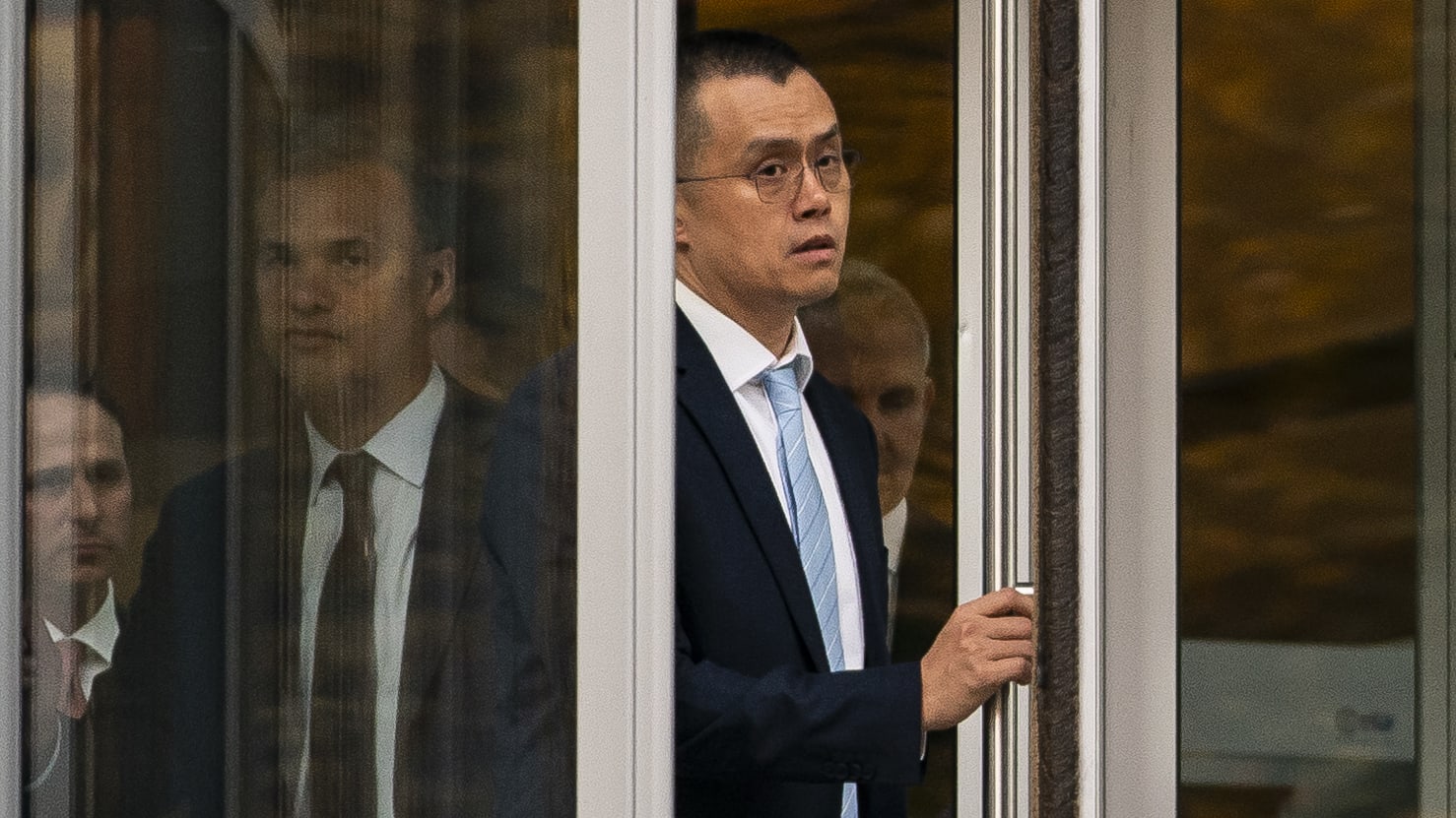 Binance CEO Changpeng Zhao leaves the U.S. District Court on November 21, 2023.