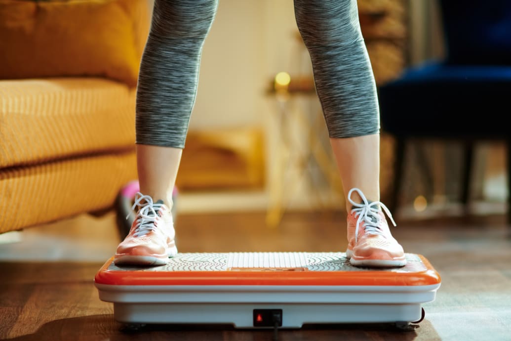 Vibration plate for lymphatic drainage