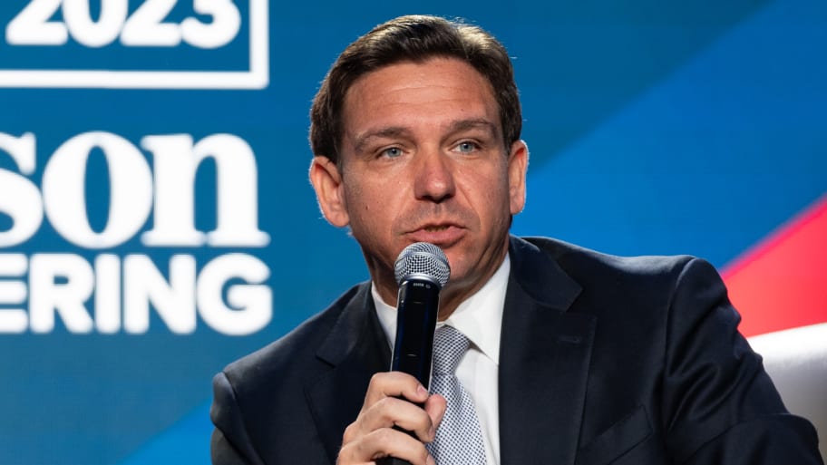 A picture of Republican U.S. presidential candidate and Florida Governor Ron DeSantis. DeSantis said he would “authorize the use of deadly force against the cartels” if elected president.