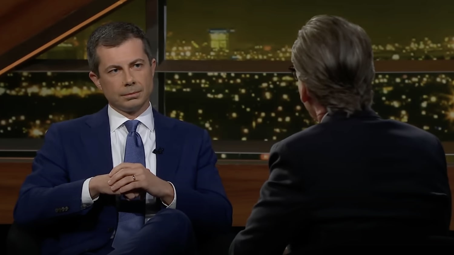 Pete Buttigieg and Bill Maher