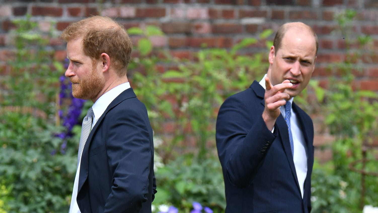  Prince Harry, Duke of Sussex and Prince William, Duke of Cambridge on July 1, 2021 in London, England. 